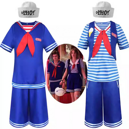 Halloween Cosplay Stranger Things Ice Cream Shop Sailor Costume party X party