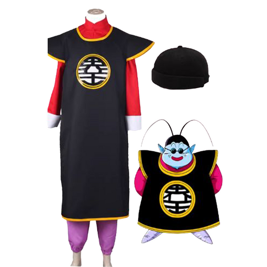Dragon Ball King Kai Cosplay Costume with Signature Hat Anime Training Outfit Set DB004