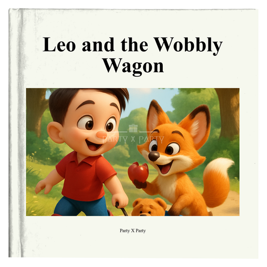 Leo and Wobbly Wagon Customized Book party X party