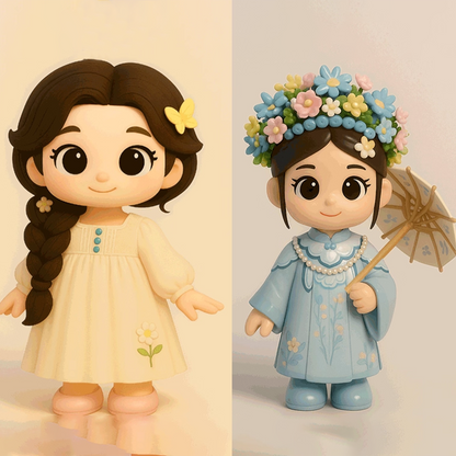 Valentine's Day Custom Photo Portrait Building Block Cartoon Figure Model party X party