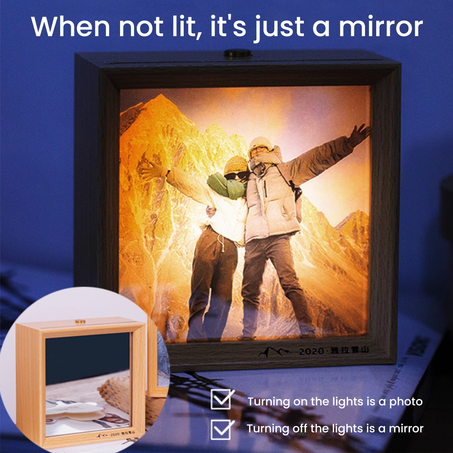 Custom Mirror Light Painting & Night Light Frame