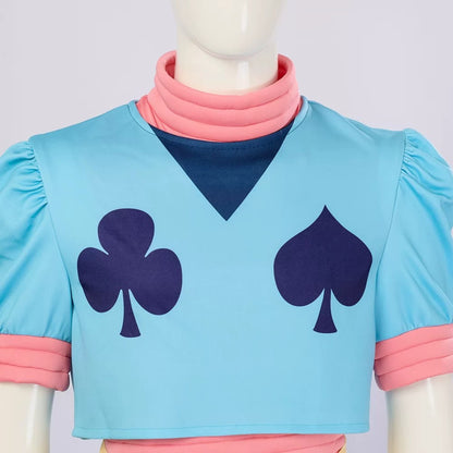 Hisoka Morow Blue Cosplay Costume Full Outfit Set with Wig for Hunter x Hunter Anime Halloween, Comic Con & Convention Cosplay – QL006 party X party