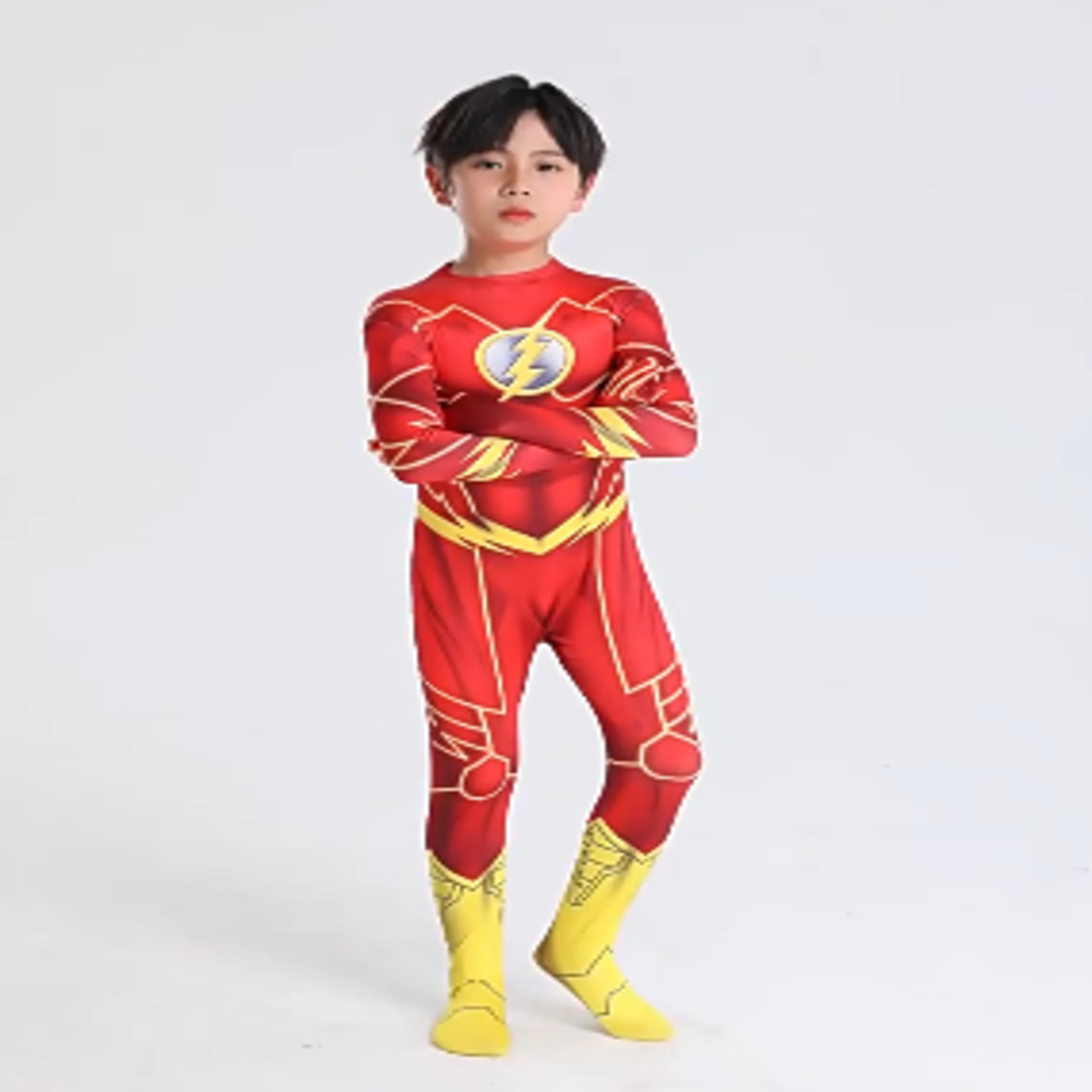 The Flash Season 5 Cosplay Costume Bodysuit with Mask Youth to Adult Superhero Jumpsuit Halloween Outfit – DC303 party X party