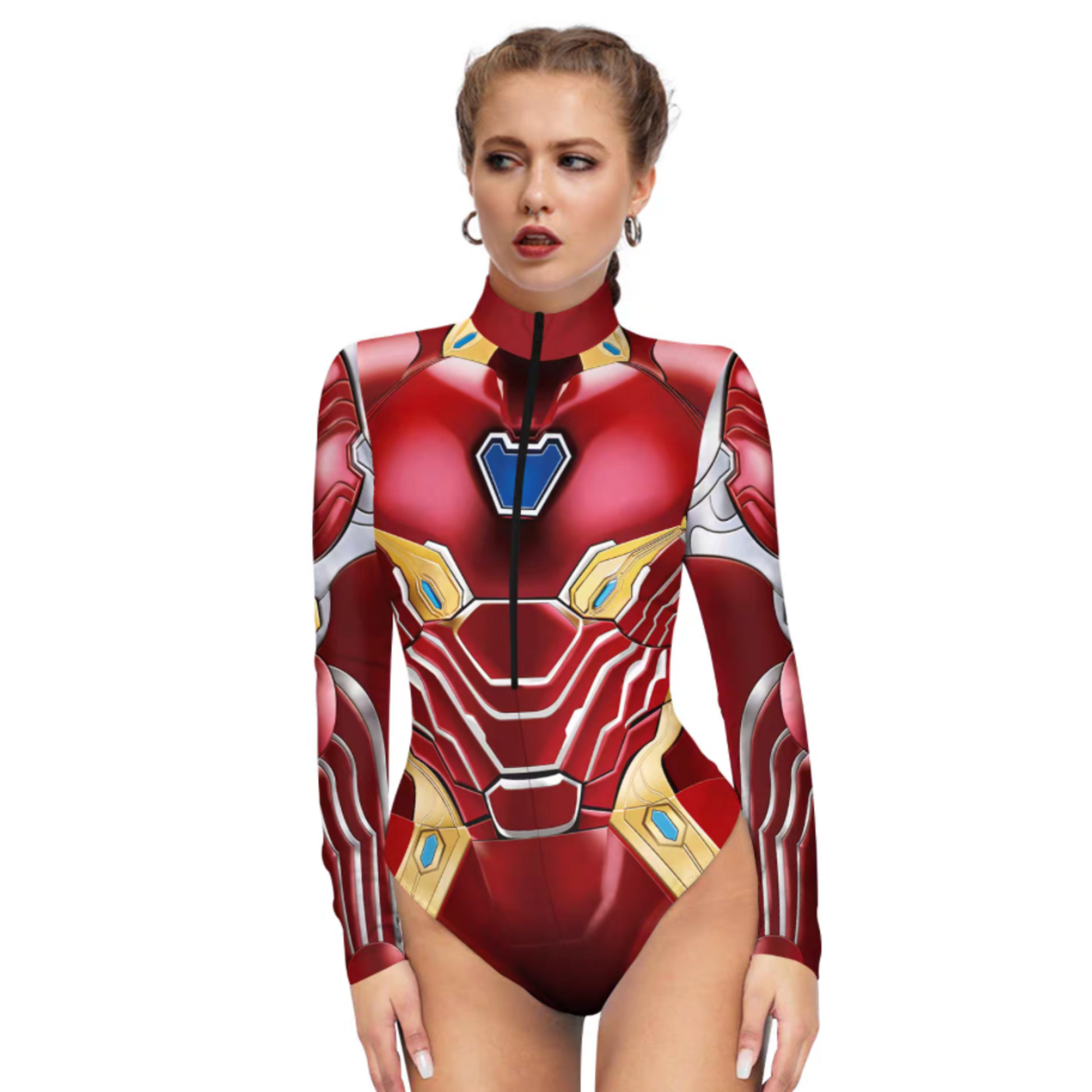 Iron Man Women’s Bodysuit Cosplay Costume – Marvel Superhero Performance Outfit | MTJ316 party X party
