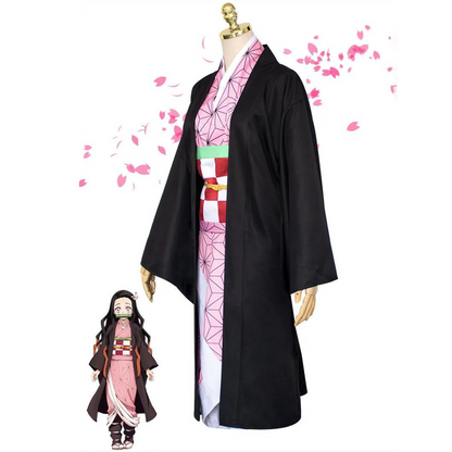 Demon Slayer Cosplay Collection – Kamado Nezuko Cosplay Costume with Wig G003 party X party