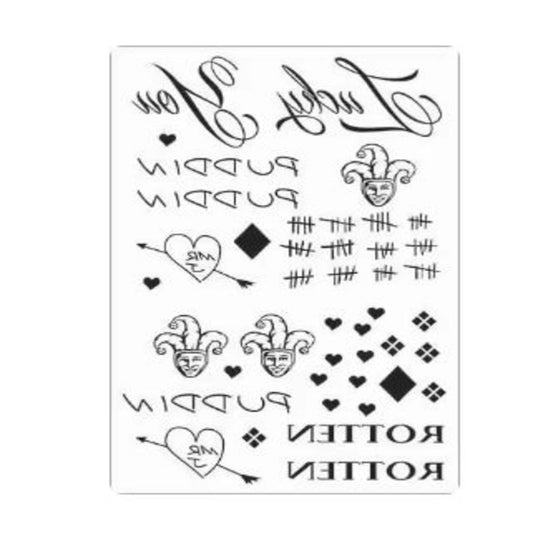 Suicide Squad Harley Quinn Cosplay Temporary Tattoo Stickers | Movie Costume Accessory | DC21 party X party