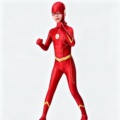 The Flash Season 5 Cosplay Costume Bodysuit with Mask Youth Adult Superhero Jumpsuit Halloween Outfit – DC302 party X party