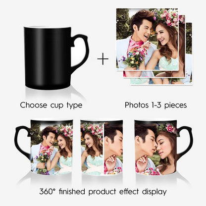 Heat-Sensitive Color-Changing Portable Mug/Cup, Custom Photo DIY Personalized Birthday Gift party X party