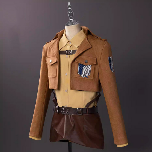 Eren Yeager Attack Titan Survey Corps Cosplay Costume Anime Uniform Complete Set – AOT005 party X party