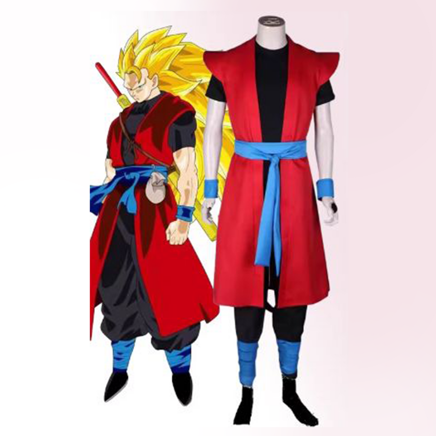 Dragon Ball Heroes Future Outfit Cosplay Costume Anime Battle Training Set Full Accessories DB009