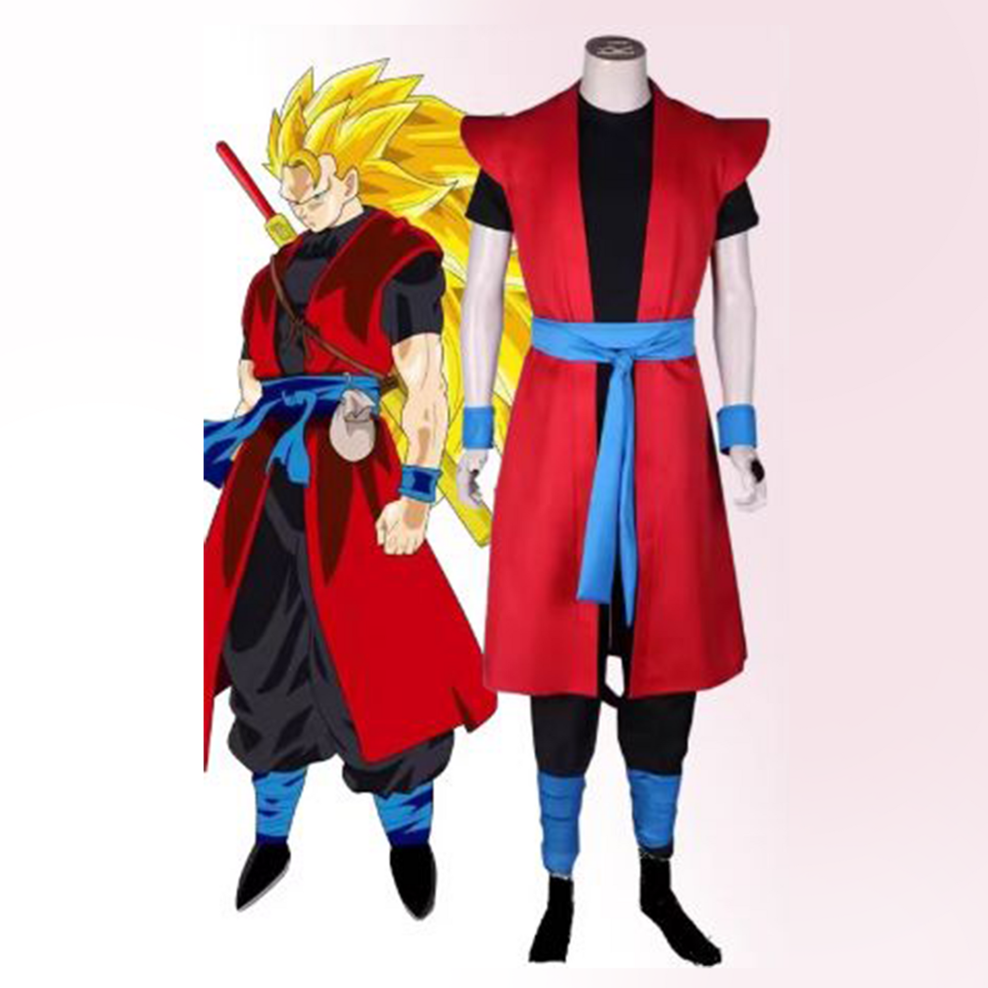 Dragon Ball Heroes Future Outfit Cosplay Costume Anime Battle Training Set Full Accessories DB009