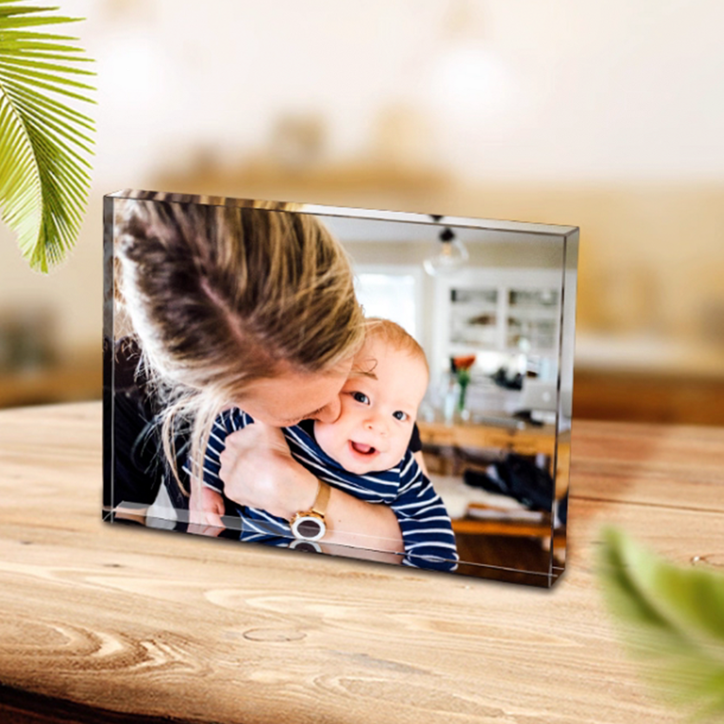 Personalized Crystal Photo Block Frame | High-End Minimalist Acrylic Picture Display | Custom Commemorative Gift for Weddings & Anniversaries