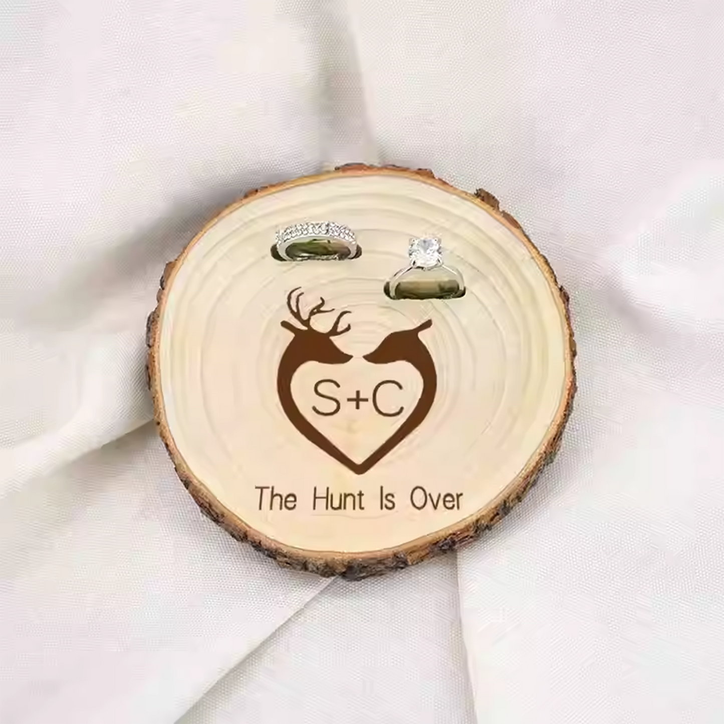 Vintage Engraved Wooden Proposal Ring Holder/Tray, European Wedding Ring Holder/Tray party X party