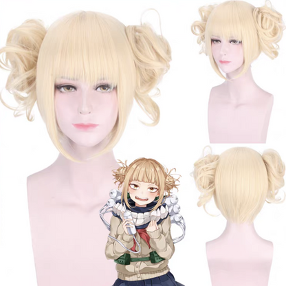 Himiko Toga Cosplay Wig – My Hero Academia Golden Blonde Short Anime Hair Wig | UA014 party X party
