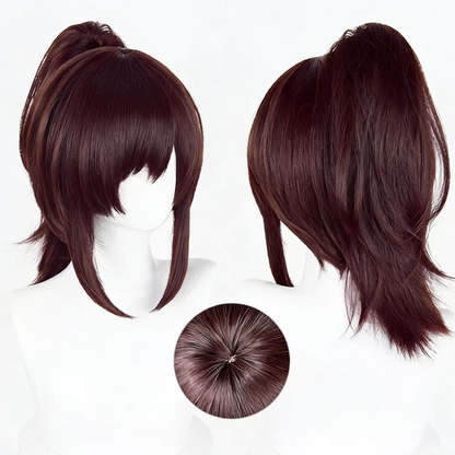 Levi Ackerman Captain Cosplay Wig Teased Crown Natural Black Brown Anime Wig – AOT018 party X party