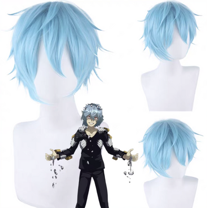Tomura Shigaraki Cosplay Wig – My Hero Academia Villain Inspired Blue Short Anime Hair Wig | UA019 party X party