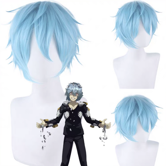Tomura Shigaraki Cosplay Wig – My Hero Academia Villain Inspired Blue Short Anime Hair Wig | UA019 party X party