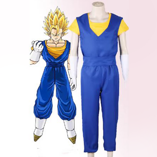 Dragon Ball Fusion Vegeta Cosplay Costume Anime Battle Training Outfit Full Set DB008