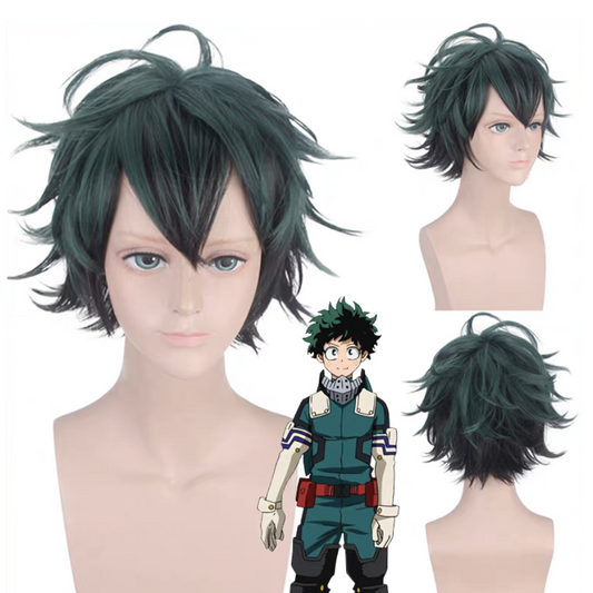 Izuku Midoriya Cosplay Wig – My Hero Academia Green Short Anime Hair Wig | UA015 party X party