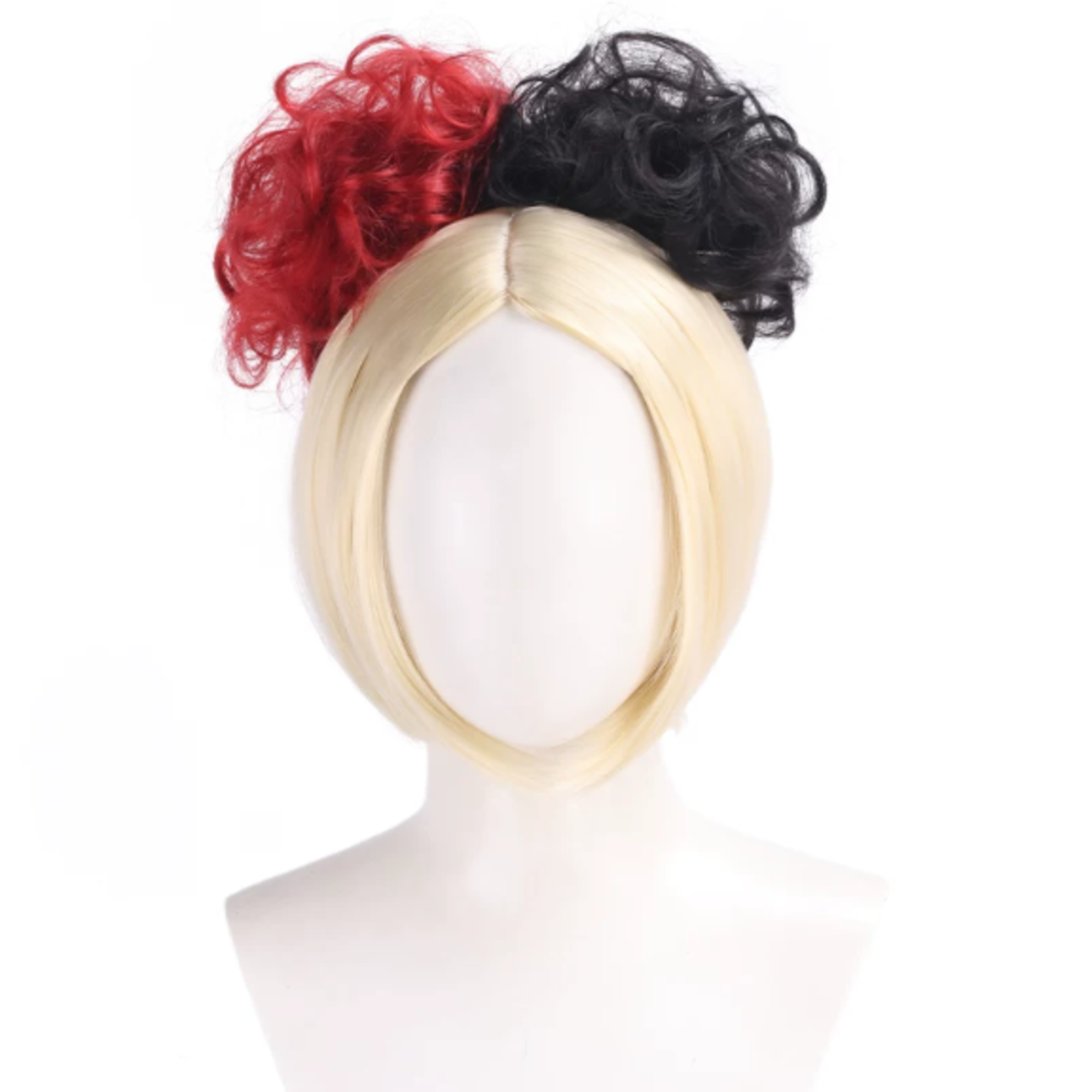 Harley Quinn Suicide Squad Cosplay Wig – Short Black & Red Pigtail Style | DC214 party X party