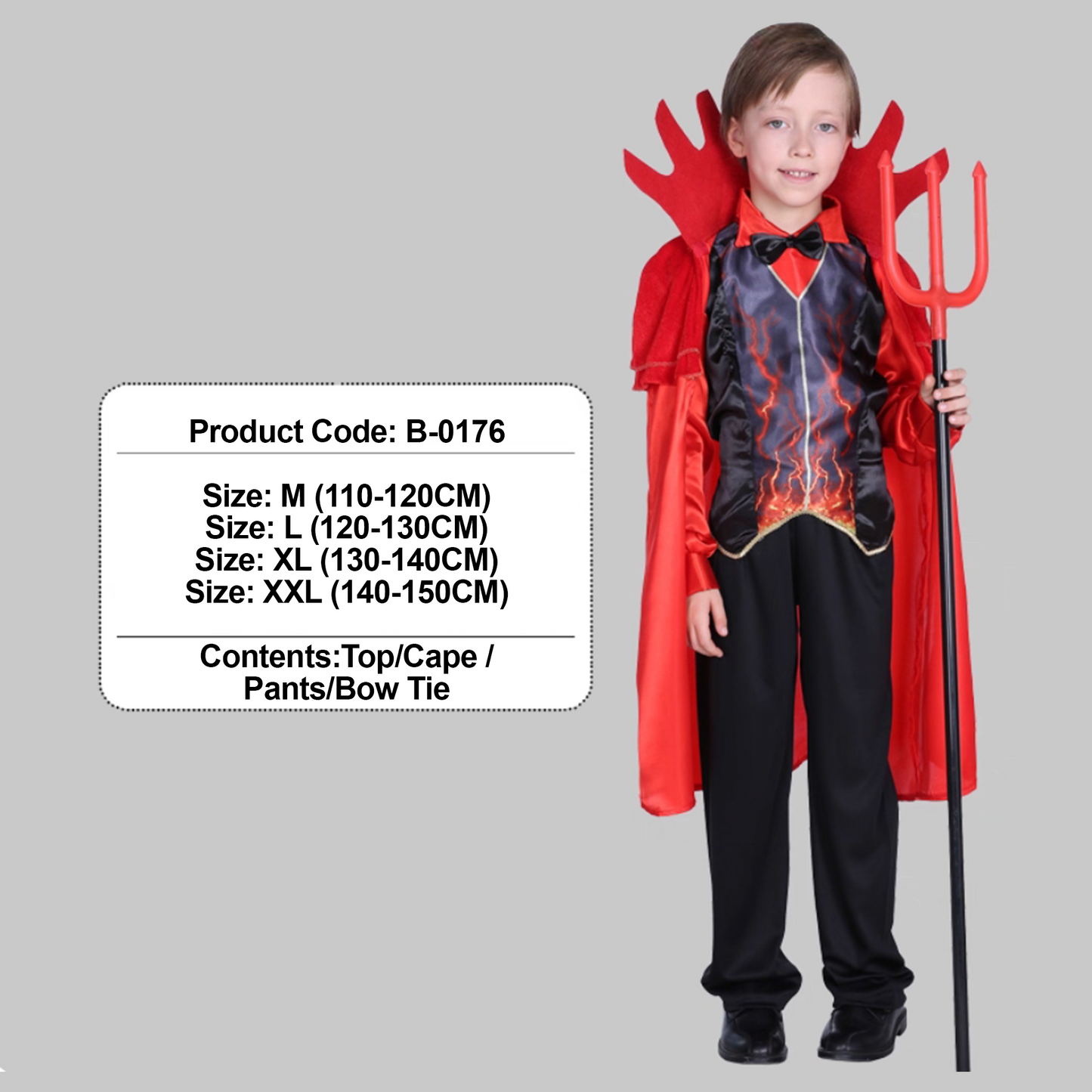 Halloween Kids' Costume - Scary Flame Skull Robe (Kid Version) party X party