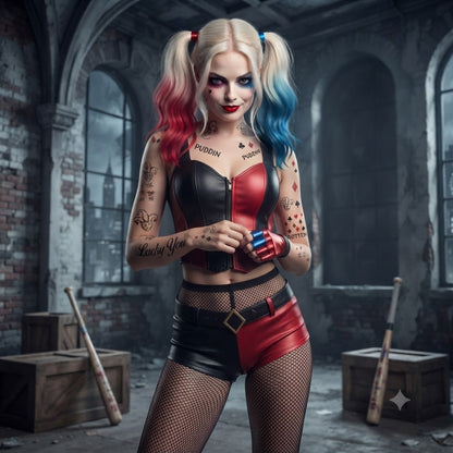 Suicide Squad Harley Quinn Cosplay Temporary Tattoo Stickers | Movie Costume Accessory | DC21 party X party