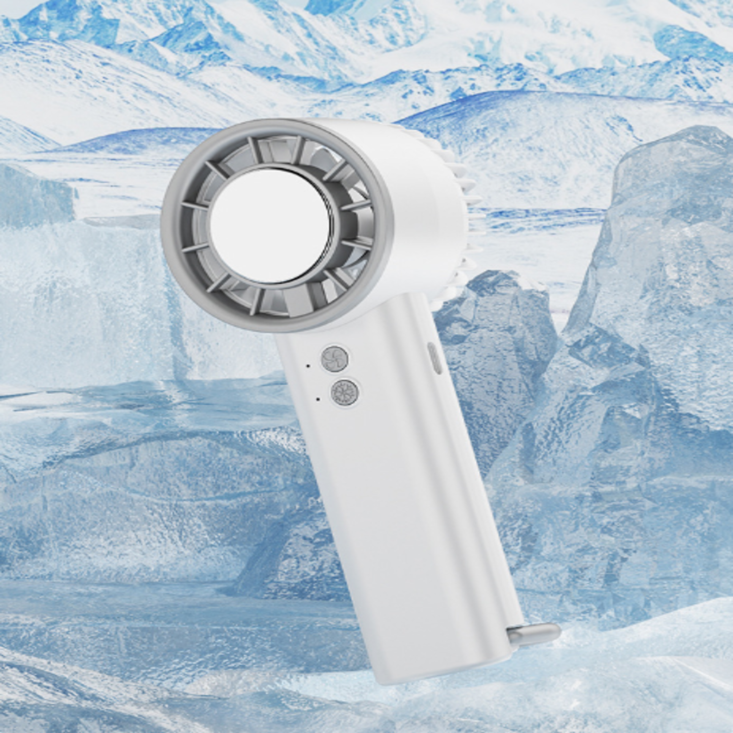 New Cooling Handheld Fan – High-Speed Semiconductor Ice Cooling Fan with Mist Spray for Outdoor Use | HF0010 party X party