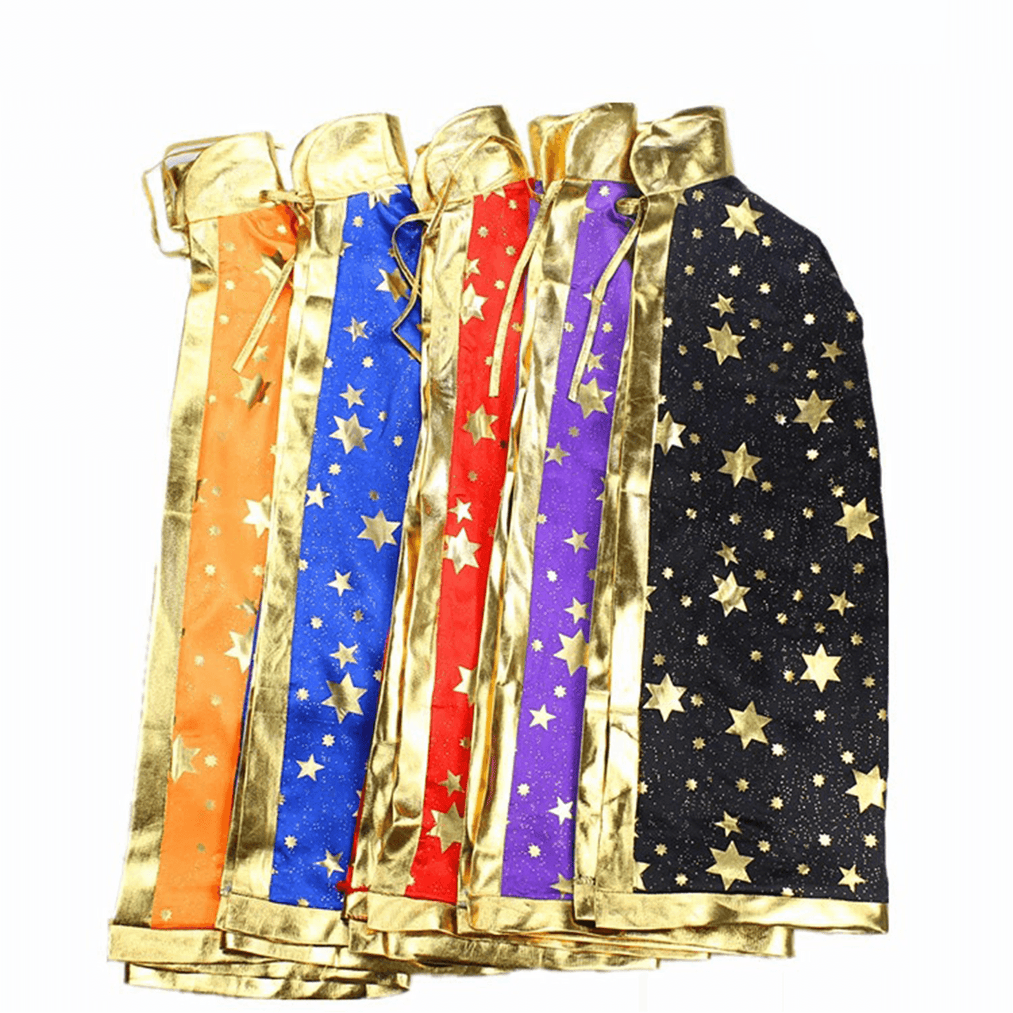 Kids' Wizard Costume Set – Halloween Cape & Hat with Gold Stars - party X party