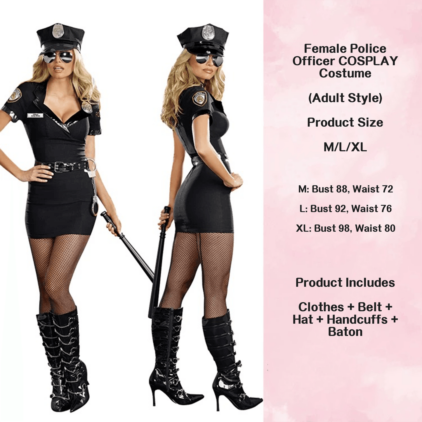 No. 10 Policewoman Cosplay Costume Collection – Perfect for Halloween & Costume Parties - party X party