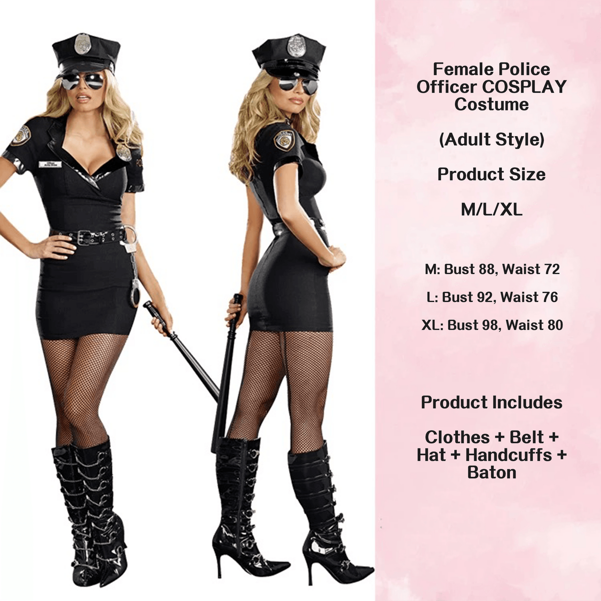 No. 10 Policewoman Cosplay Costume Collection – Perfect for Halloween & Costume Parties - party X party