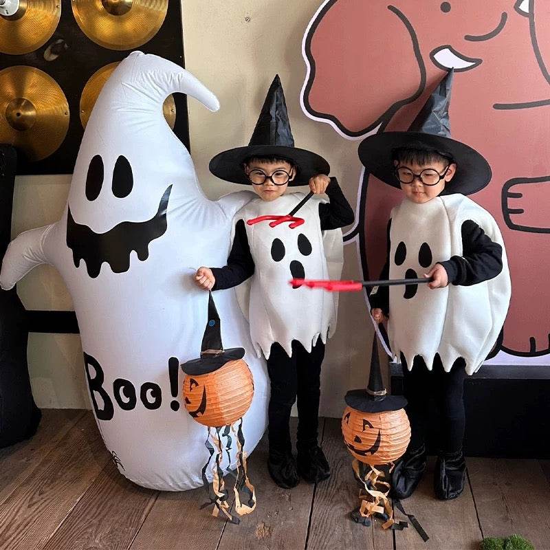 Adorable Kids Ghost Wizard Costume Set – Perfect for Boys & Girls - party X party