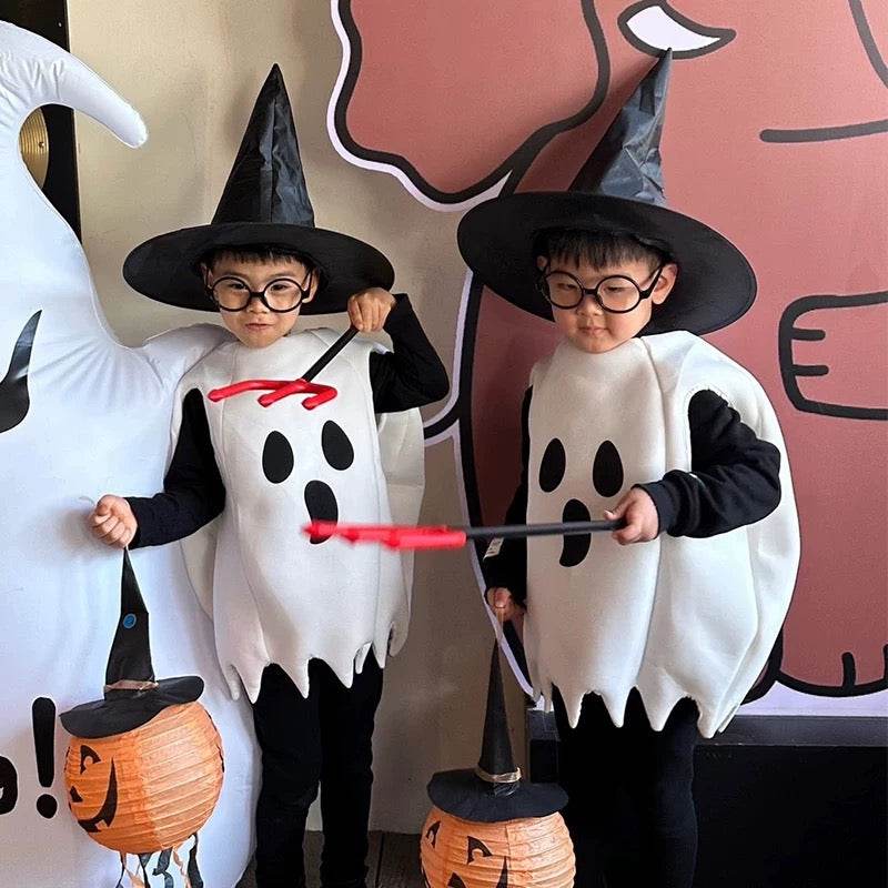 Adorable Kids Ghost Wizard Costume Set – Perfect for Boys & Girls - party X party
