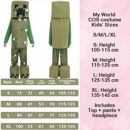 Creeper 2 Minecraft Character Costumes – Bring the Game to Life for Halloween Costume! - party X party