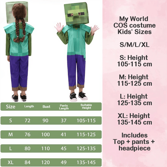 Zombie Minecraft Character Costumes – Bring the Game to Life for Halloween Costume! - party X party