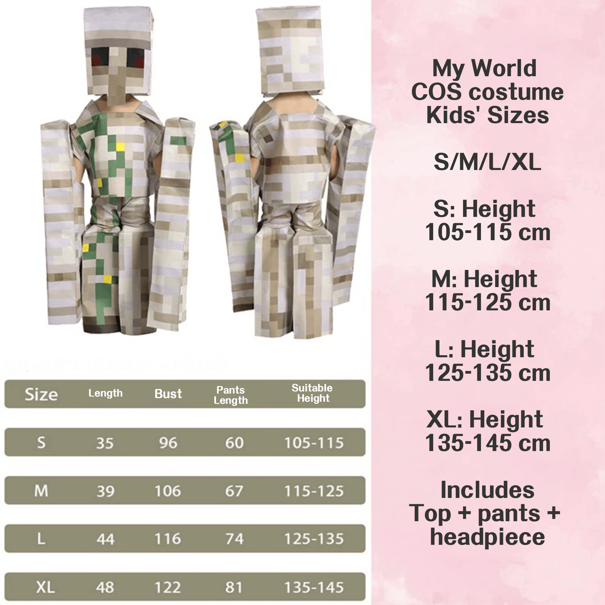Iron Golem Minecraft Character Costumes – Bring the Game to Life for Halloween Costume! - party X party