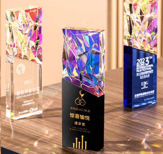 Crystal Trophy Creative Trophy Customizable Color Engraved Trophy – TR-340 - party X party