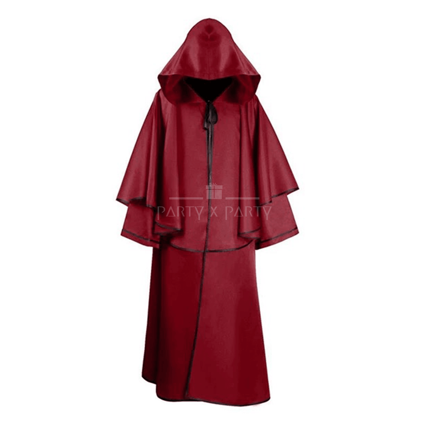Red Hooded Cloak Costume – Mysterious Robe for Halloween & Cosplay - party X party