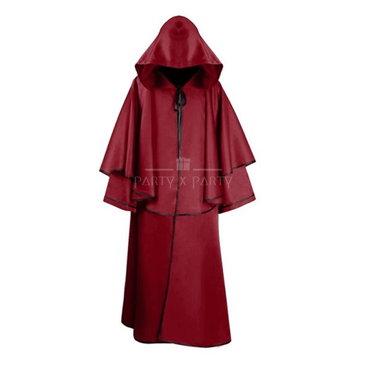 Red Hooded Cloak Costume – Mysterious Robe for Halloween & Cosplay - party X party