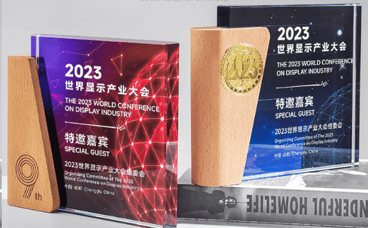 Wooden trophy, crystal trophy, creative trophy, engraving possible – TR-895 - party X party