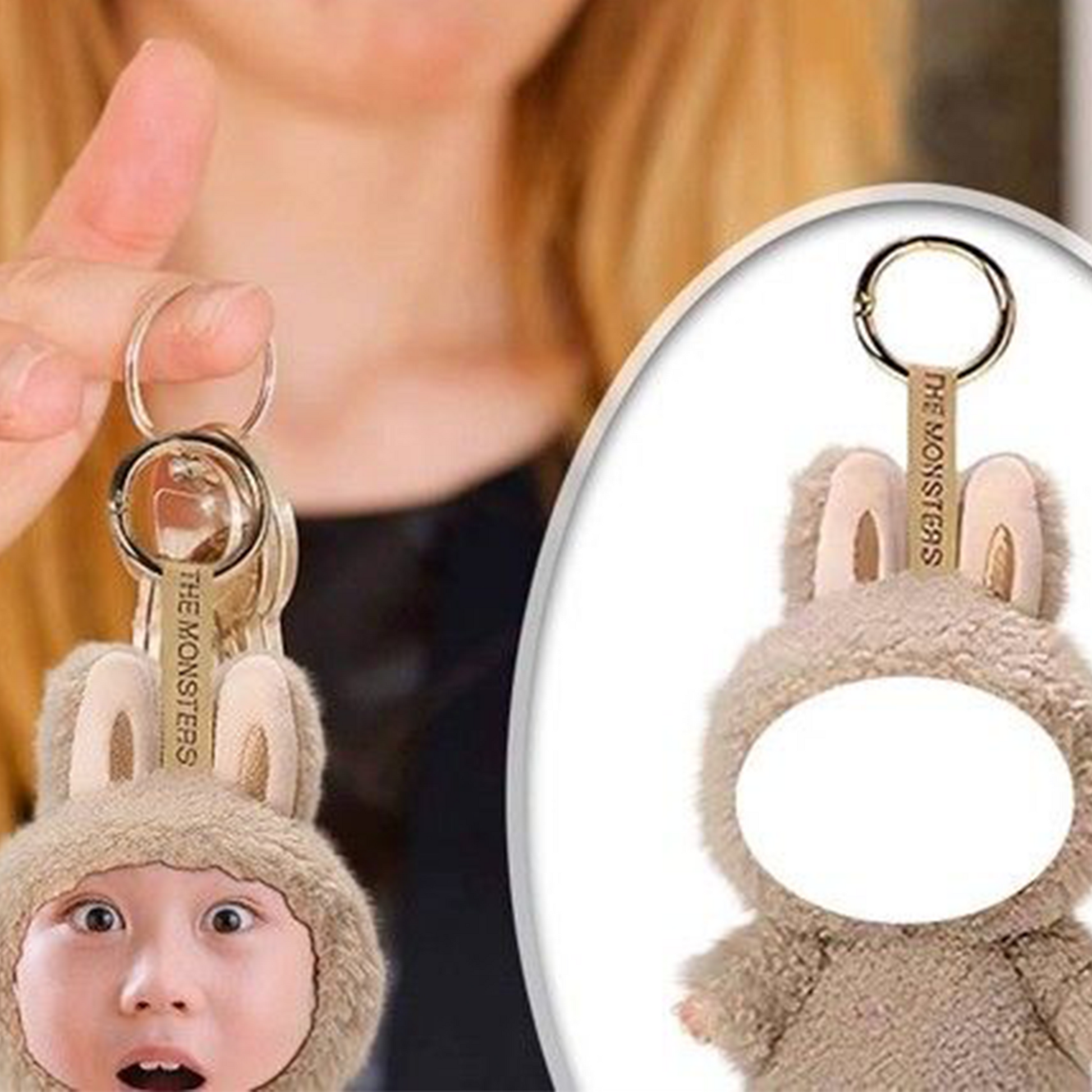 Couple's Photo Custom Human Face Doll Keychain (Bubbala/Creative Plush Toy), Gift for Boyfriend or Girlfriend's Birthday party X party
