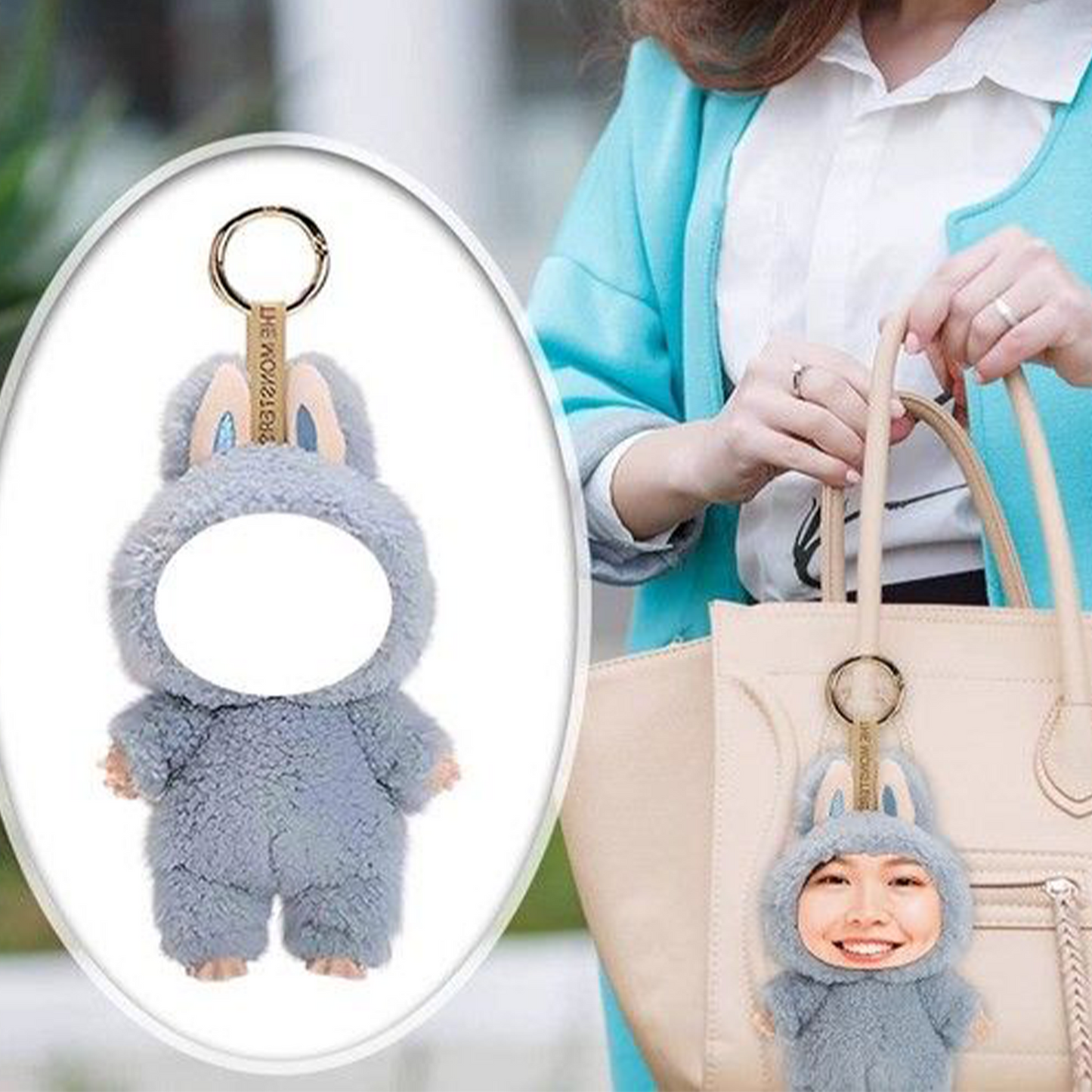 Couple's Photo Custom Human Face Doll Keychain (Bubbala/Creative Plush Toy), Gift for Boyfriend or Girlfriend's Birthday party X party