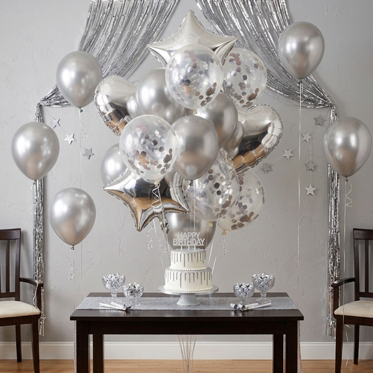 Party Balloon Decoration Set - Star Heart Sequin Balloon - S027 party X party