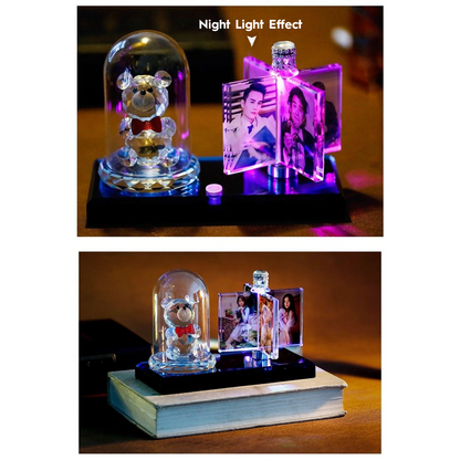 Personalized Crystal Photo Music Box with Windmill Light – Creative Birthday Gift for Girls, Boys, Girlfriend or Best Friend