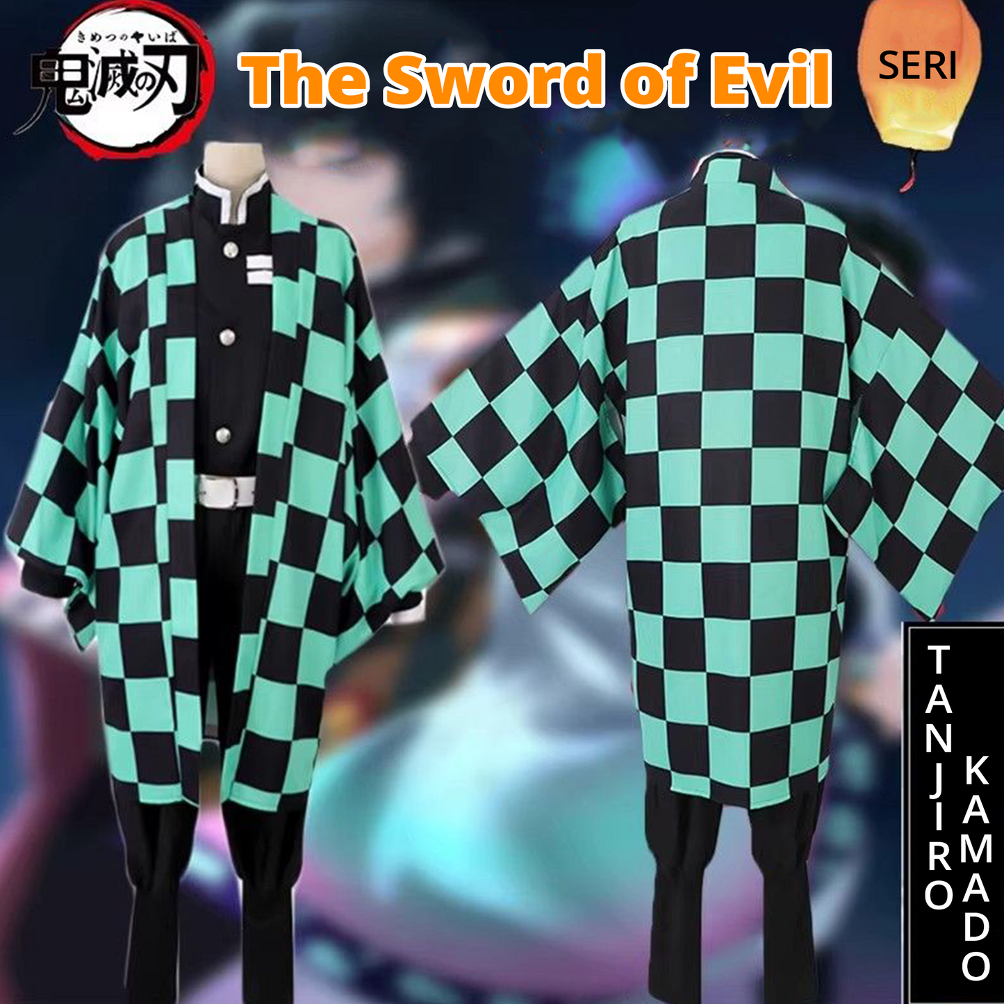 Demon Slayer Character Cosplay Set – Tanjiro Cosplay Costume with Wig G005 party X party