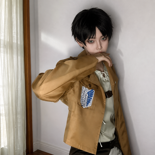 Mikasa Ackerman Eren Yeager Survey Corps Cosplay Jacket Anime Costume Outfit – AOT025 party X party