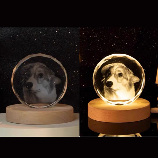 Custom Photo Crystal Ball, Couple's Anniversary Commemorative Gift, Creative Music Box Night Light Ornament party X party