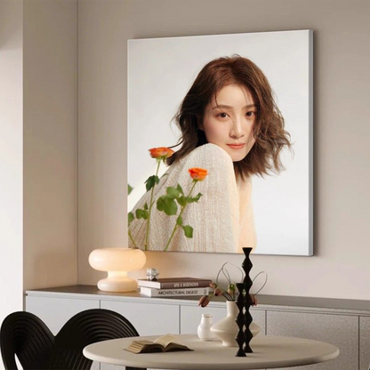 Custom Photo Canvas Wall Art – Premium Giclée Print for Wedding & Baby Portraits | Personalized Gallery Wrap (3cm Solid Wood Frame)