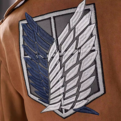 Eren Yeager Mikasa Ackerman Levi Ackerman Survey Corps Full Cosplay Costume Outfit Set for Anime Convention & Halloween – AOT001 party X party