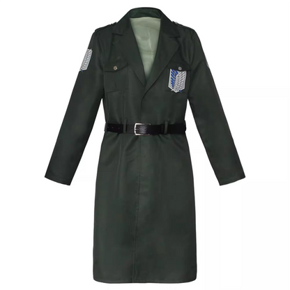 Marley Officer Survey Corps Mid-Length Trench Coat Cosplay Jacket Anime Uniform – AOT010 party X party
