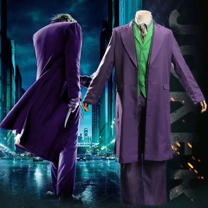 The Dark Knight Joker Heath Ledger Cosplay Costume – Movie Villain Suit Performance Outfit | DC101 party X party